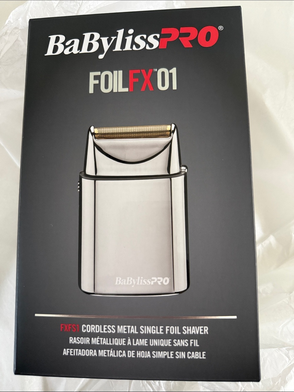 BaBylissPRO FoilFX01 Cordless Metal Single Foil Shaver — Silver